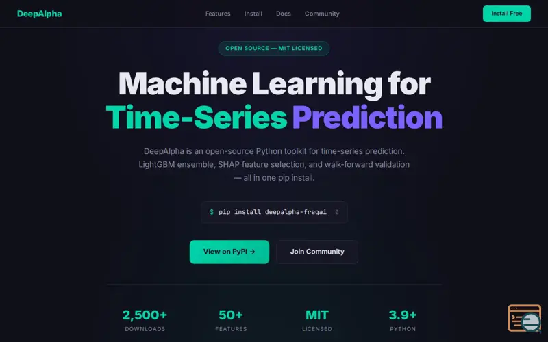 Screenshot of DeepAlpha FreqAI