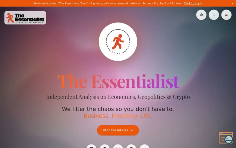 Screenshot of The Essentialist Community 