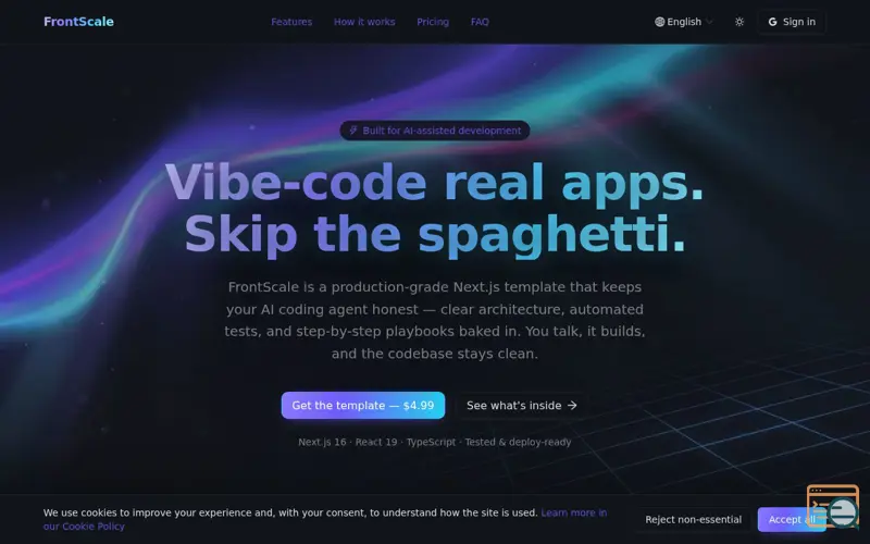 Screenshot of FrontScale