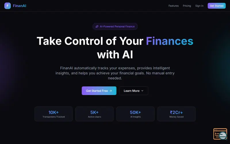 Screenshot of FinanAI