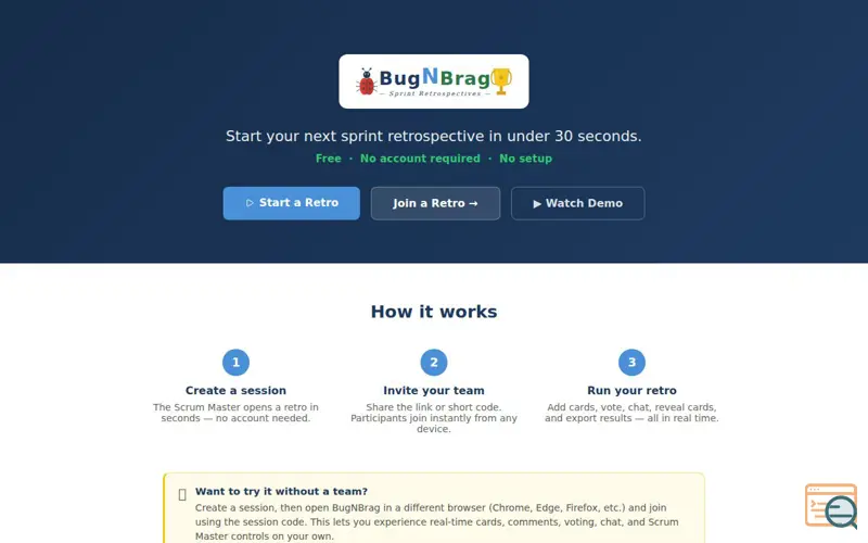 Screenshot of BugNBrag