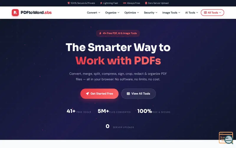 Screenshot of PDFtoWord.sbs