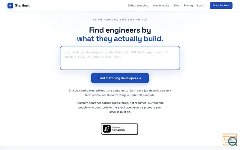 Screenshot of Getstarhunt