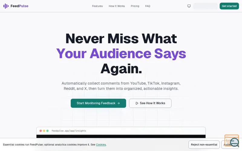 Screenshot of FeedPulse