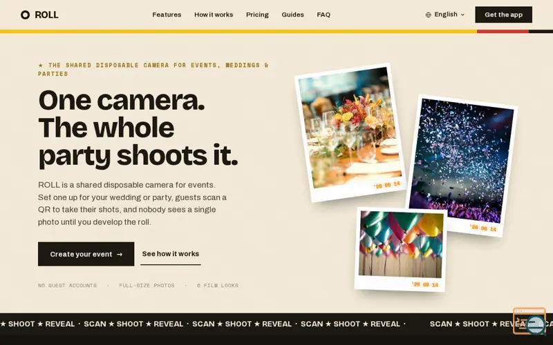 Screenshot of ROLL - Disposable Event Camera