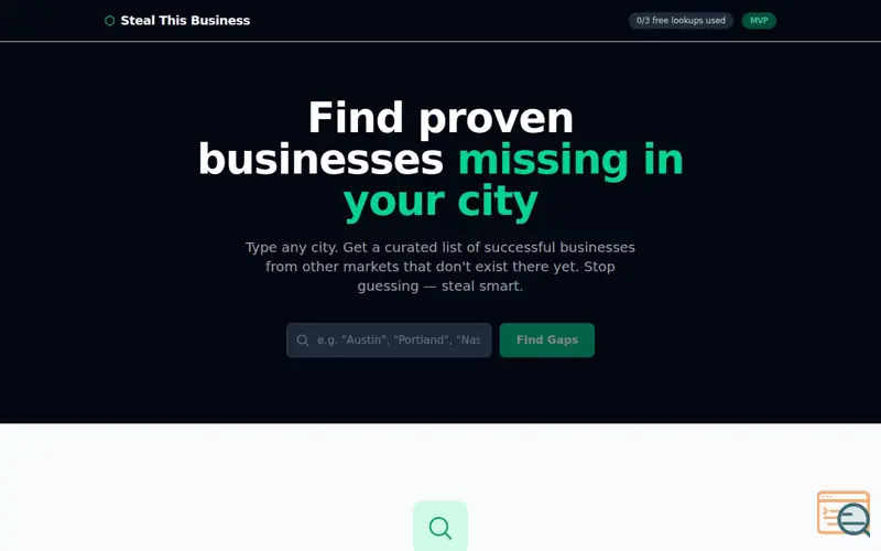 Screenshot of Steal This Business