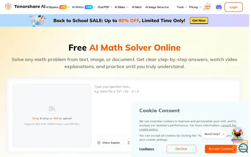 Screenshot of Tenorshare AI Math