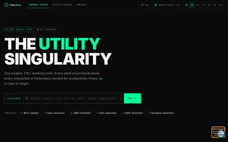 Screenshot of ToolZico