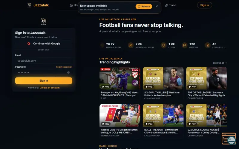 Screenshot of Jazzatalk