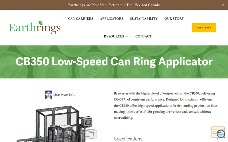 Screenshot of CB350 Low-Speed Can Ring Applicator 