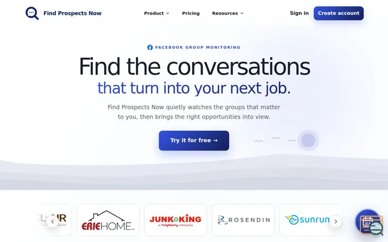Screenshot of Find Prospects Now