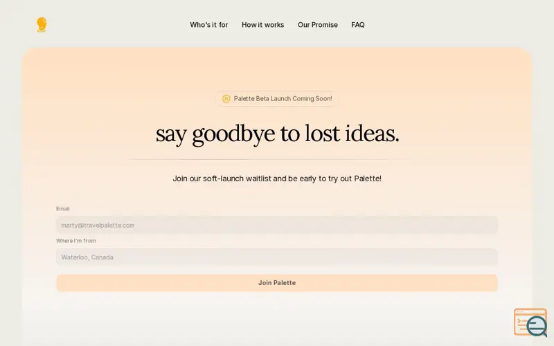 Screenshot of Palette