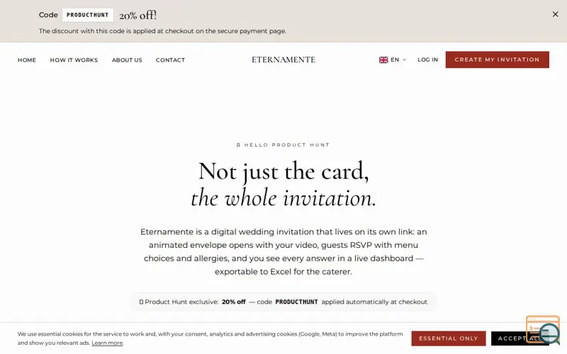 Screenshot of Eternamente