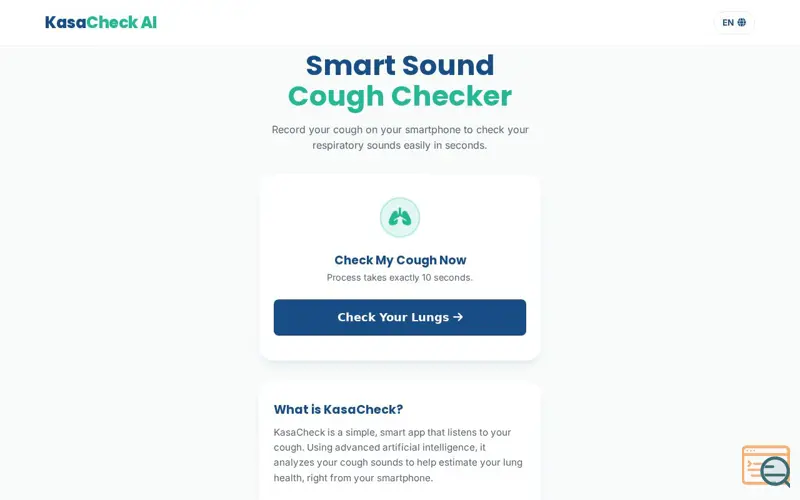 Screenshot of KasaCheck