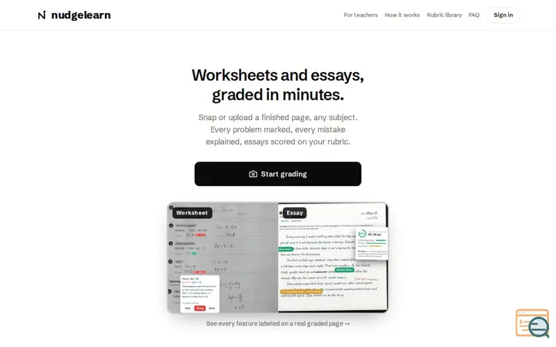 Screenshot of NudgeLearn