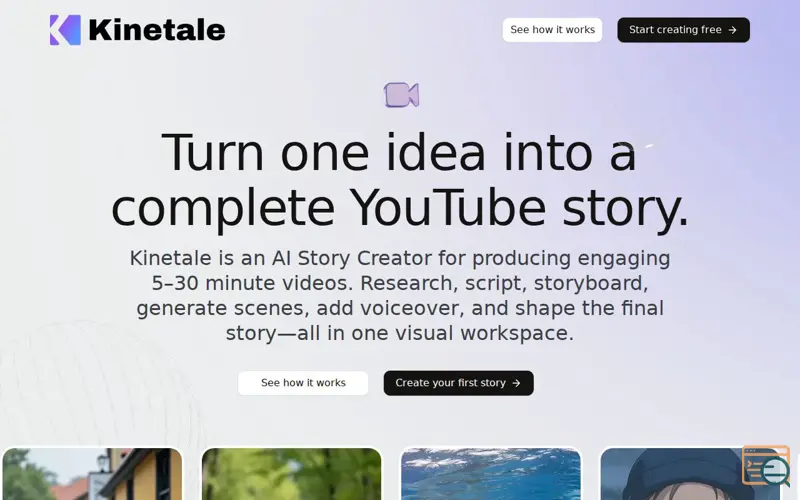 Screenshot of Kinetale.ai