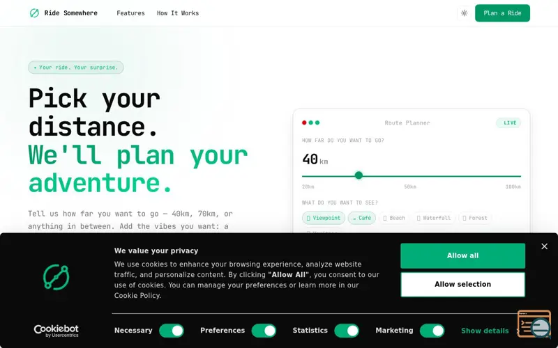 Screenshot of Ride Somewhere
