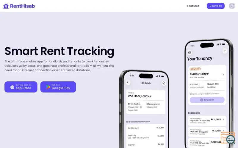 Screenshot of RentHisab