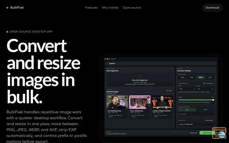 Screenshot of BulkPixel