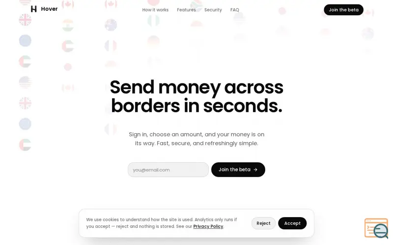 Screenshot of Hover
