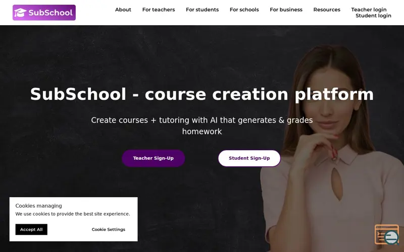 Screenshot of SubSchool