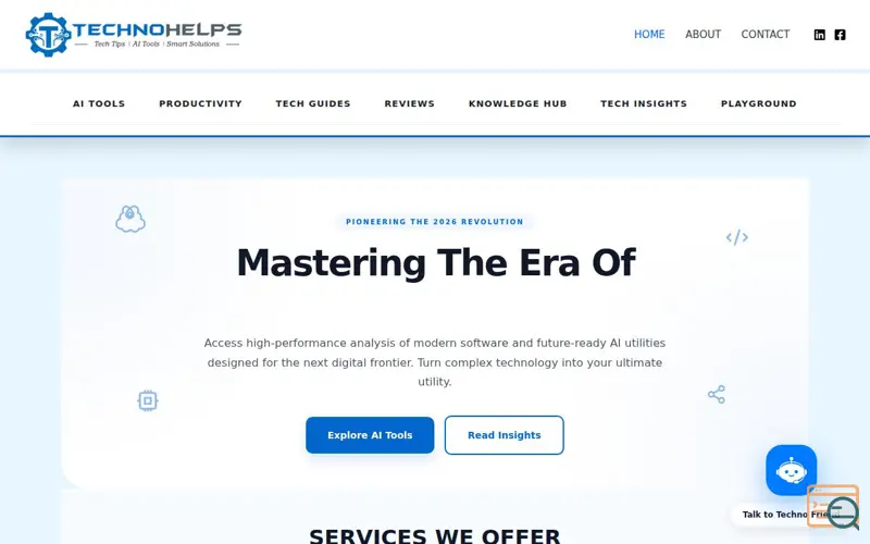 Screenshot of TechnoHelps