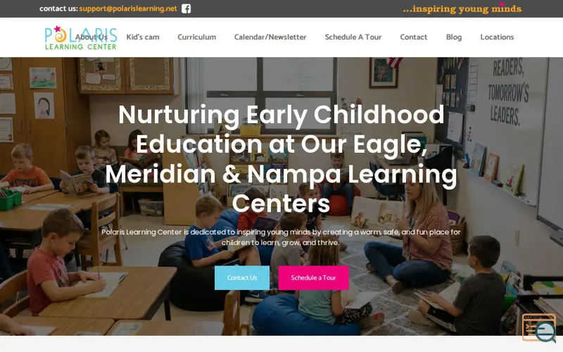 Screenshot of Polaris Learning Centers