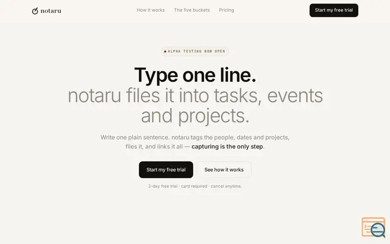 Screenshot of Notaru