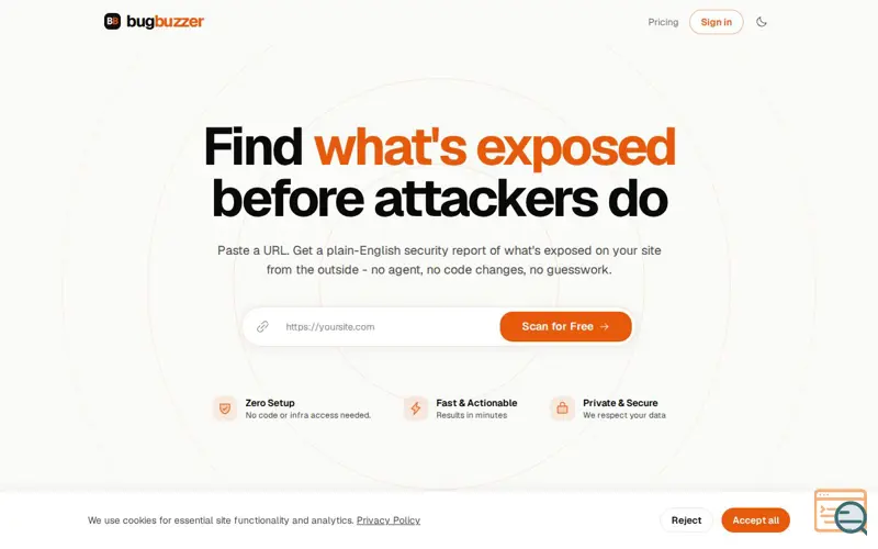 Screenshot of BugBuzzer
