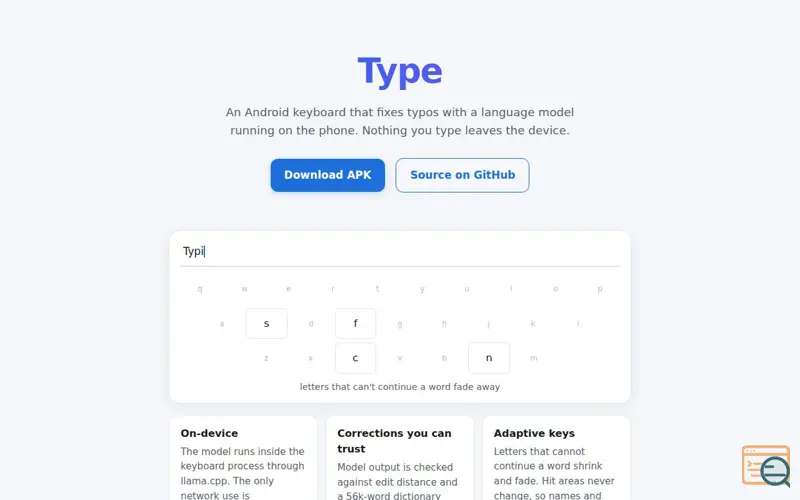 Screenshot of Type