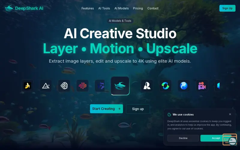 Screenshot of DeepShark AI