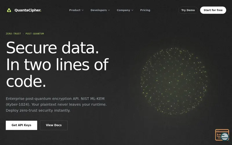 Screenshot of QuantaCipher