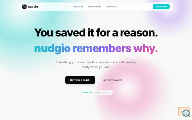 Screenshot of nudgio