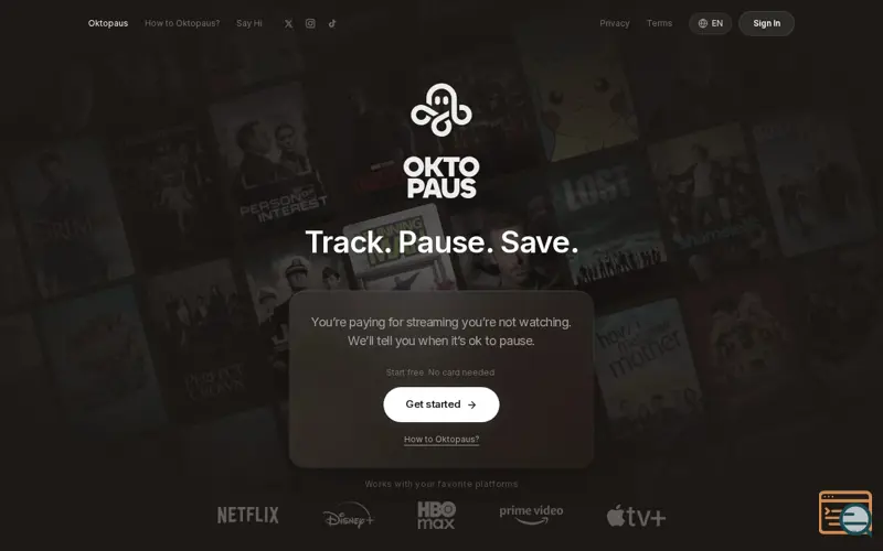 Screenshot of OKTOPAUS
