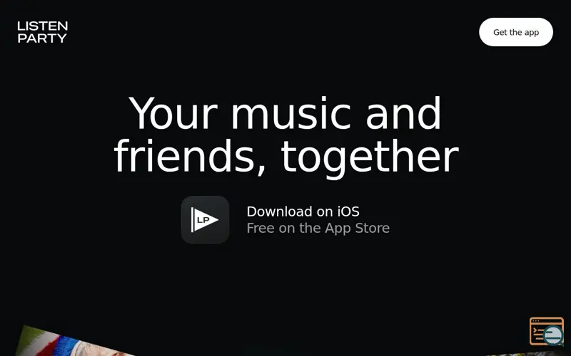 Screenshot of Listen Party