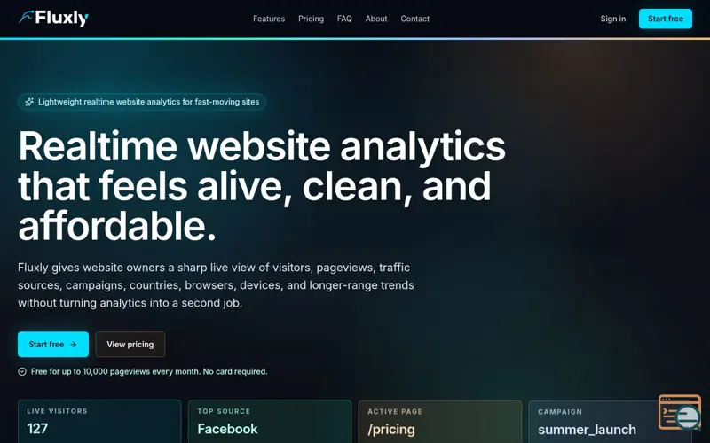 Screenshot of Fluxly