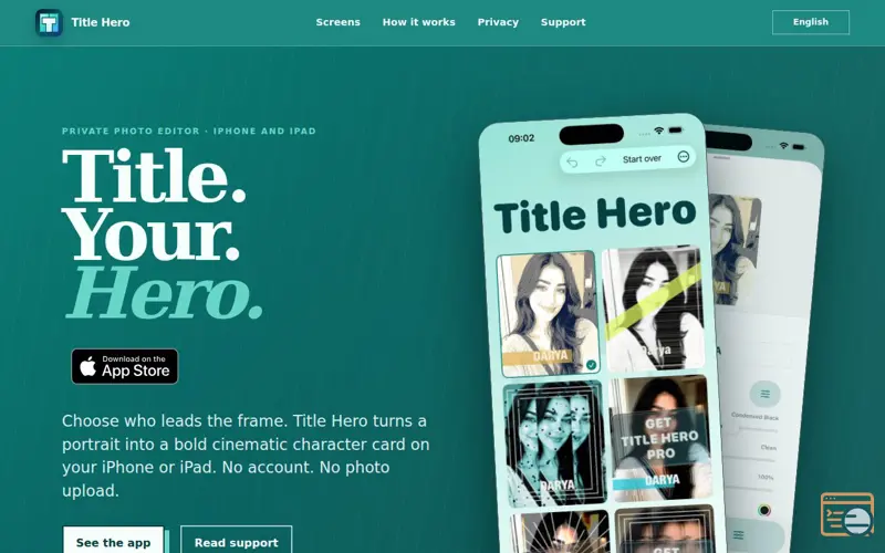 Screenshot of Title. Your. Hero. — Title Hero