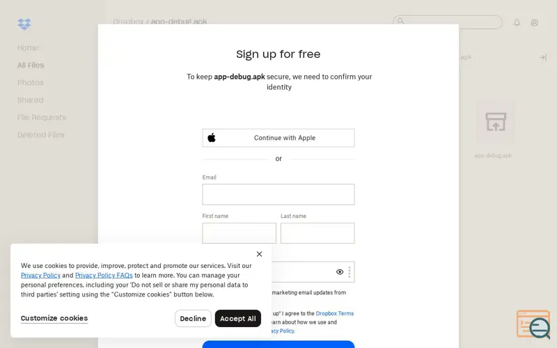 Screenshot of Tiksaver, a launch using Yahoo
