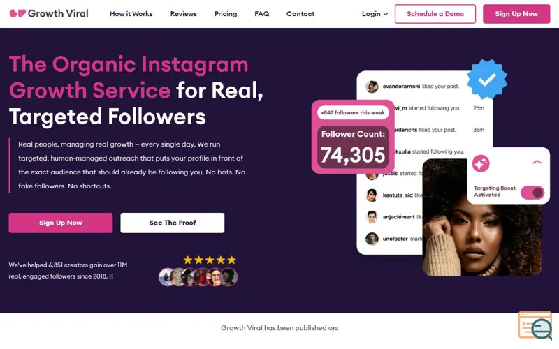 Screenshot of GrowthViral