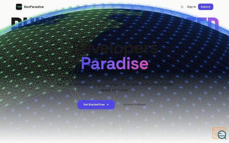 Screenshot of Developer's Paradise