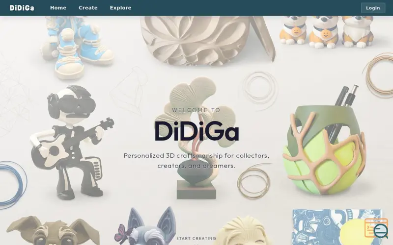 Screenshot of Didiga AI 3D Print Studio
