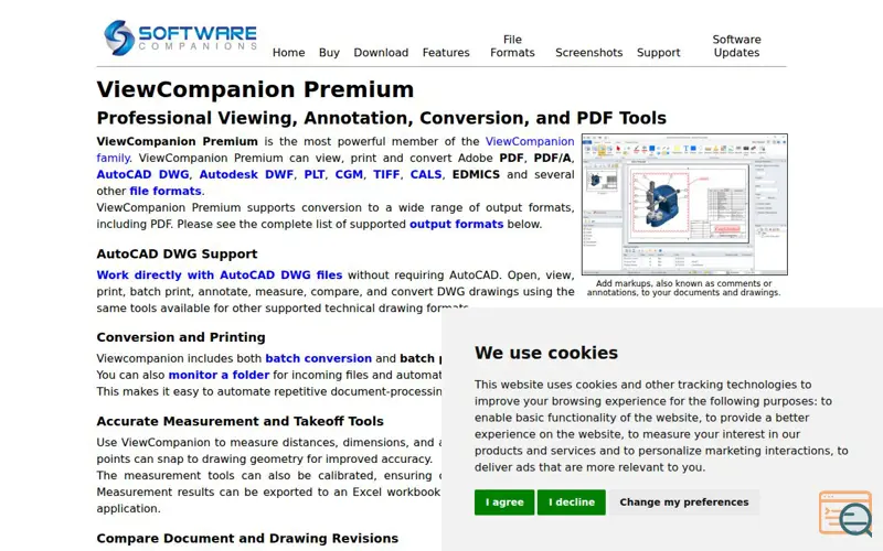 Screenshot of ViewCompanion Premium, a launch using SiteProtect Email