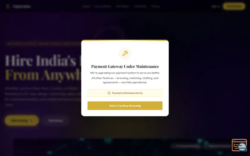 Screenshot of GigsGenius