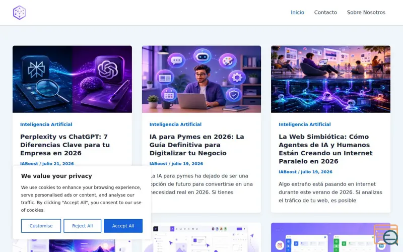 Screenshot of iaboost.es