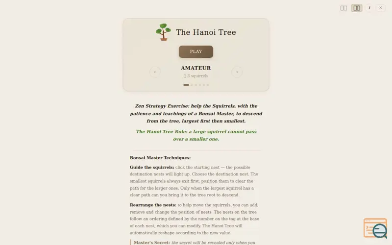 Screenshot of The Hanoi Tree