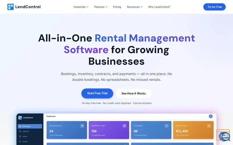 Screenshot of LendControl