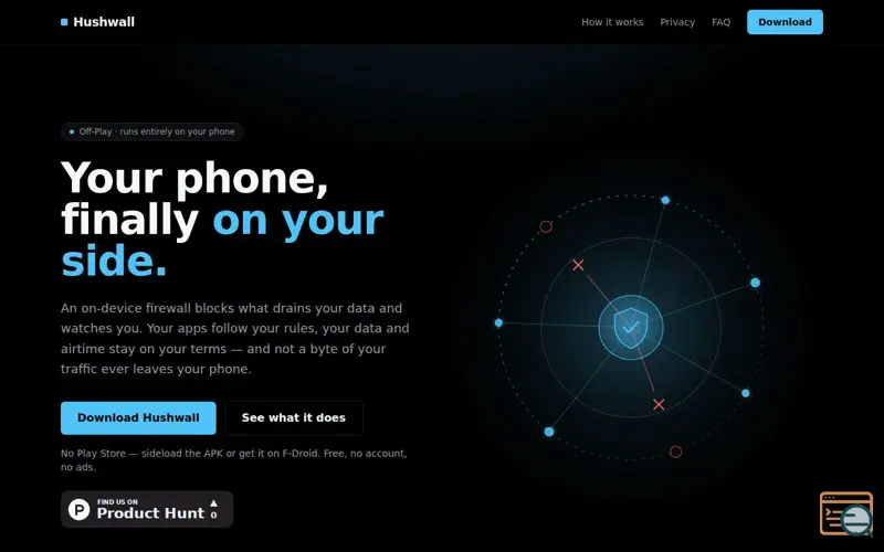 Screenshot of Hushwall