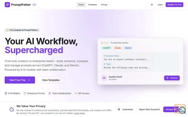 Screenshot of PromptFather 2.0