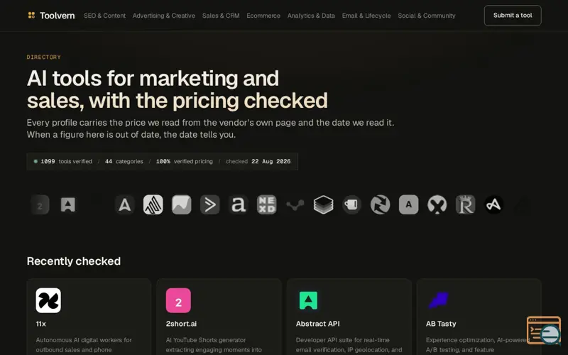 Screenshot of Toolvern