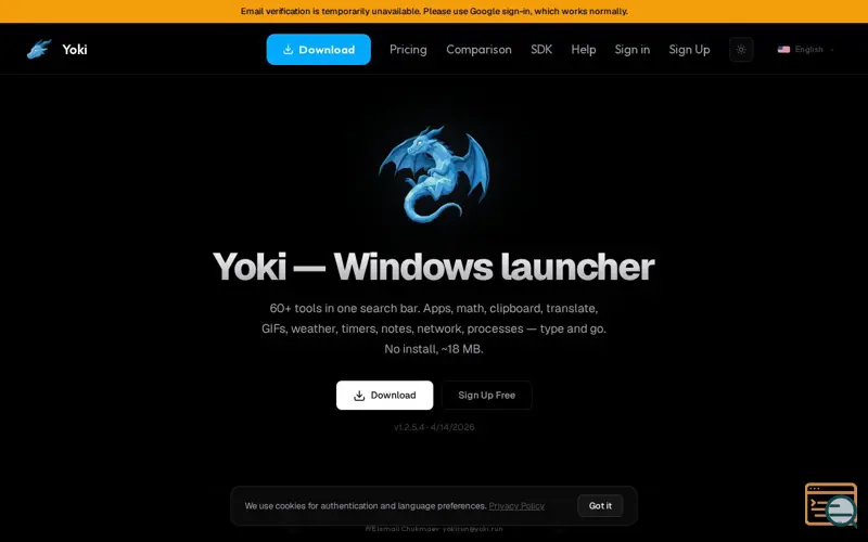 Screenshot of Yoki